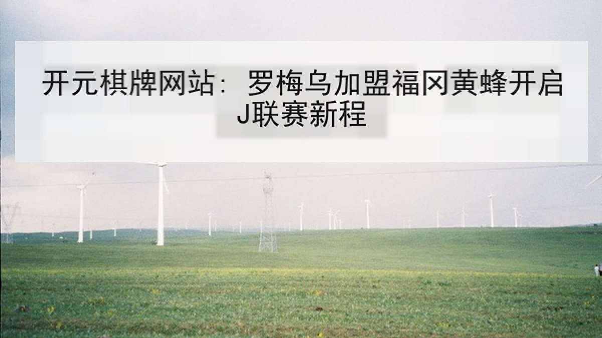 开元棋牌网站: 罗梅乌加盟福冈黄蜂开启J联赛新程